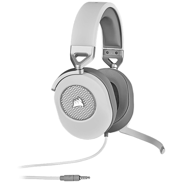 CORSAIR HS65 SURROUND Wired Gaming Headset With USB Adapter Carbon/White-image